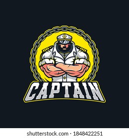 Captain Mascot E sport Logo