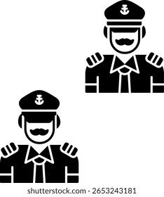 Captain New Creative Icon Design Vector