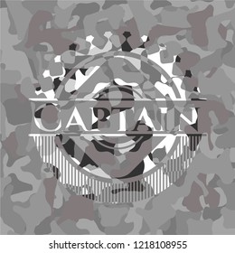 Captain on grey camo pattern