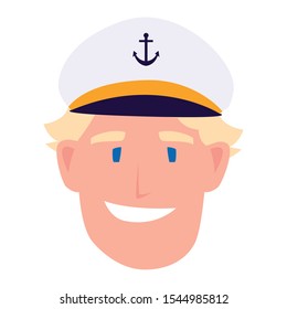 captain person design, Worker professional working occupation job corporate employee and service theme Vector illustration