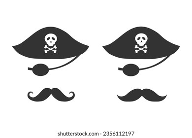 Captain pirate icon. Vector ilustration.