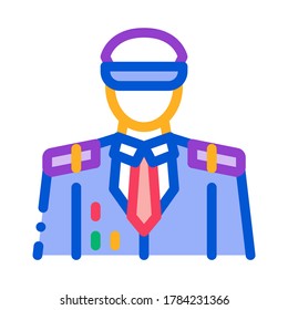 captain profession icon vector. captain profession sign. color symbol illustration