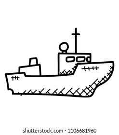 
A captain sailing a ship via navigation representing the concept of ship.
