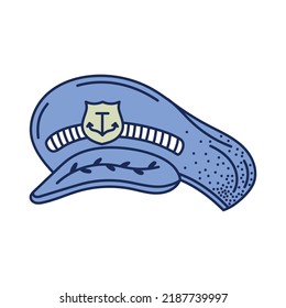 captain sailor hat nautical retro icon