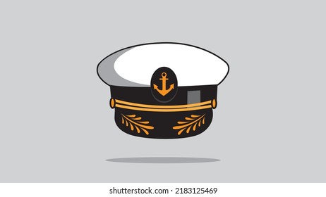 Captain or sailor hat vector illustration