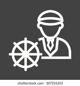 Captain, ship, navigation icon vector image. Can also be used for professionals. Suitable for web apps, mobile apps and print media.