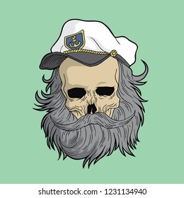captain skull vector