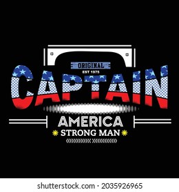 tipografía gráfica del lema del capitán    para imprimir ilustración de camiseta vectorial art