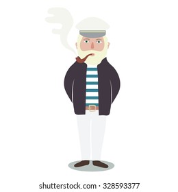 the captain smokes a pipe
