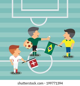Captain of soccer football team Brazil and Switzerland ready to work