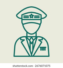 Capitão arte na moda design útil criativo vetor Ilustração impecável colorido background.eps