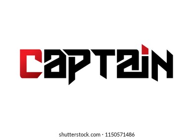 Captain typography design vector, for t-shirt, poster and other uses