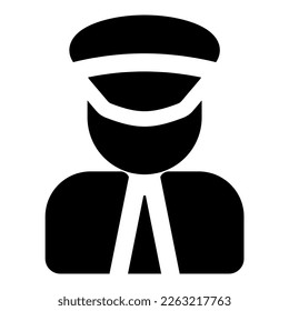icono de vector de capitán