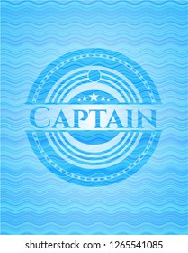 Captain water representation emblem background.