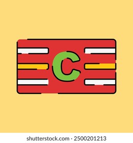 Captain's Armband Illustration Isolated on Yellow Background