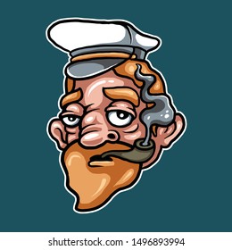 the captain's character is identical to the cigarette pipe and captain's hat