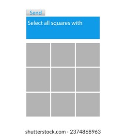 Captcha with image selection. Empty squares