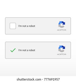 Captcha, i am on a robot, vector.