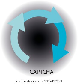 captcha sign on gray background