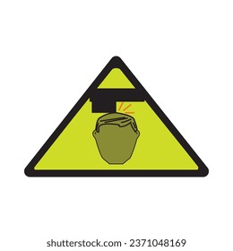 caption be careful logo design template vector