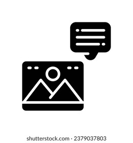 caption glyph icon. vector icon for your website, mobile, presentation, and logo design.