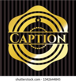 Caption golden emblem