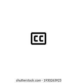caption icon  isolated white background