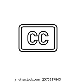 caption icon Simple outline illustration