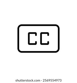 Caption icon Thin vector set