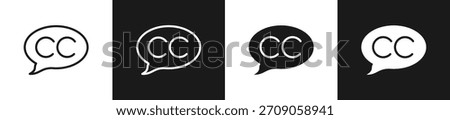 Caption Line N Glyph Style In White And Black Background