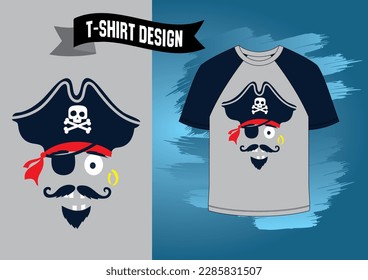 Caption Pirate Graphics T-Shirt Design