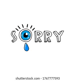 Caption sorry. With a blue eye and a tear.