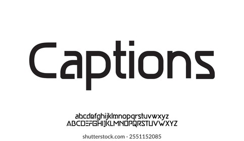 Captions, Abstract modern minimal alphabet fonts. Typography urban style for fun, sport, technology, fashion, digital, future creative logo font. vector illustration
