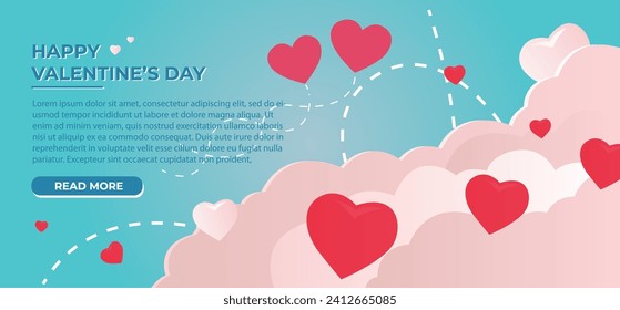 Captivate hearts with our exquisite Valentine's Day banner template. Express love through stunning design. Perfect for romantic campaigns! 💖