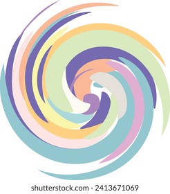 Captivate with this abstract logo, featuring pastel hues and a dynamic spin effect crafted in Adobe Illustrator. Perfect for modern branding and marketing, it brings a unique and vibrant identity.