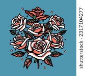 Captivate with the timeless beauty of hand drawn roses in this logo design, a perfect blend of nature and sophistication