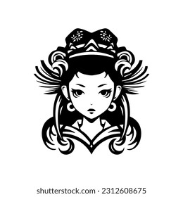Captivate your audience with a hand drawn logo design illustration of a Japanese geisha girl, symbolizing beauty, tradition, and mystique.