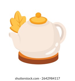 A captivating 2d style icon of tea kettle