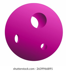 A captivating 3D abstract circle illustration, perfect for modern digital projects. This glossy sphere offers a sleek, futuristic aesthetic, ideal for backgrounds, design elements, or technological.