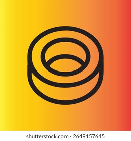 A captivating abstract art featuring a simple donut-shaped design against a gradient background, creating a modern and minimalist aesthetic.