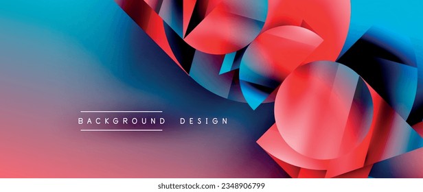 Captivating abstract backdrop composed of interlocking triangles and circles, forming an intriguing dance of shapes and patterns that exude both elegance and modernity