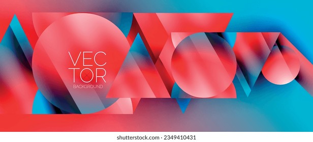 Captivating abstract backdrop composed of interlocking triangles and circles, forming an intriguing dance of shapes and patterns that exude both elegance and modernity