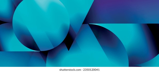 Captivating abstract backdrop composed of interlocking triangles and circles, forming an intriguing dance of shapes and patterns that exude both elegance and modernity