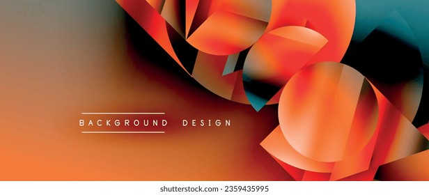 Captivating abstract backdrop composed of interlocking triangles and circles, forming an intriguing dance of shapes and patterns that exude both elegance and modernity