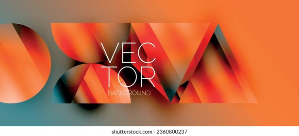 Captivating abstract backdrop composed of interlocking triangles and circles, forming an intriguing dance of shapes and patterns that exude both elegance and modernity