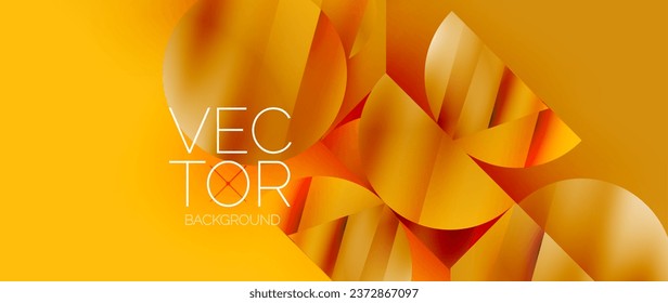Captivating abstract backdrop composed of interlocking triangles and circles, forming an intriguing dance of shapes and patterns that exude both elegance and modernity