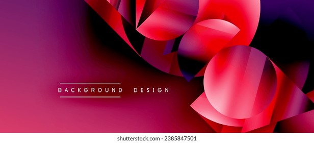 Captivating abstract backdrop composed of interlocking triangles and circles, forming an intriguing dance of shapes and patterns that exude both elegance and modernity