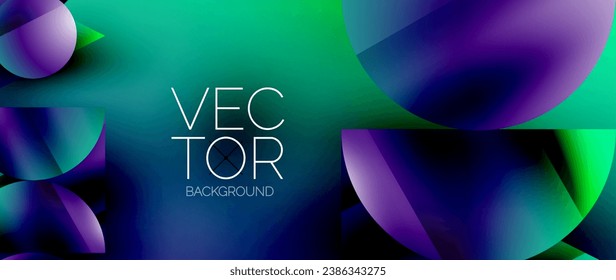 Captivating abstract backdrop composed of interlocking triangles and circles, forming an intriguing dance of shapes and patterns that exude both elegance and modernity