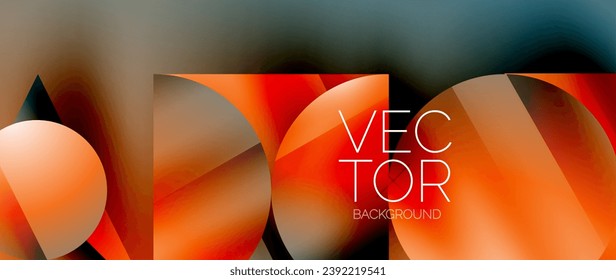 Captivating abstract backdrop composed of interlocking triangles and circles, forming an intriguing dance of shapes and patterns that exude both elegance and modernity