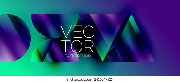 Captivating abstract backdrop composed of interlocking triangles and circles, forming an intriguing dance of shapes and patterns that exude both elegance and modernity
